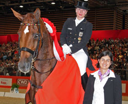 Mit dem Hannoveraner Warum nicht FRH wurde Isabell Werth am Wochenende in Stockholm Dritte in der Welcup Qualifikation.
